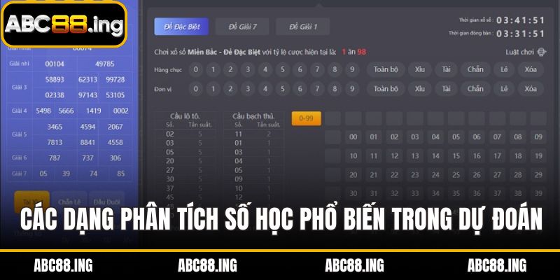 Các dạng phân tích số học phổ biến trong dự đoán
