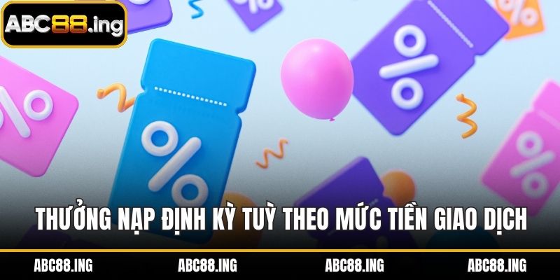 Thưởng nạp định kỳ tuỳ theo mức tiền giao dịch